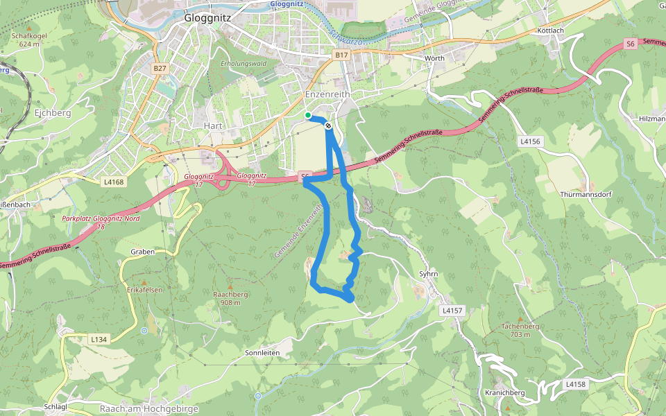 Sonnleitenweg (Enzenreith) walking route map in Enzenreith