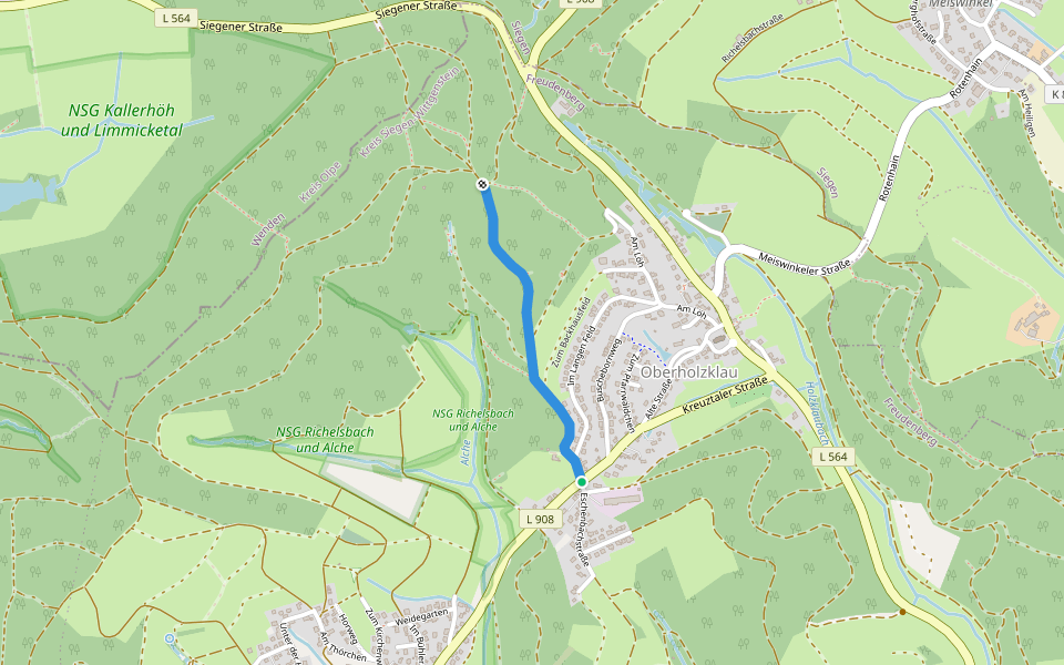 Wanderweg Balken Freudenberg walking route map in Freudenberg