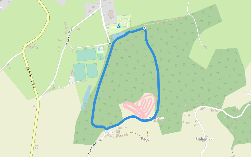 Promenade du bois de Canarde à Arthez walking route map in Arthez-de-Béarn