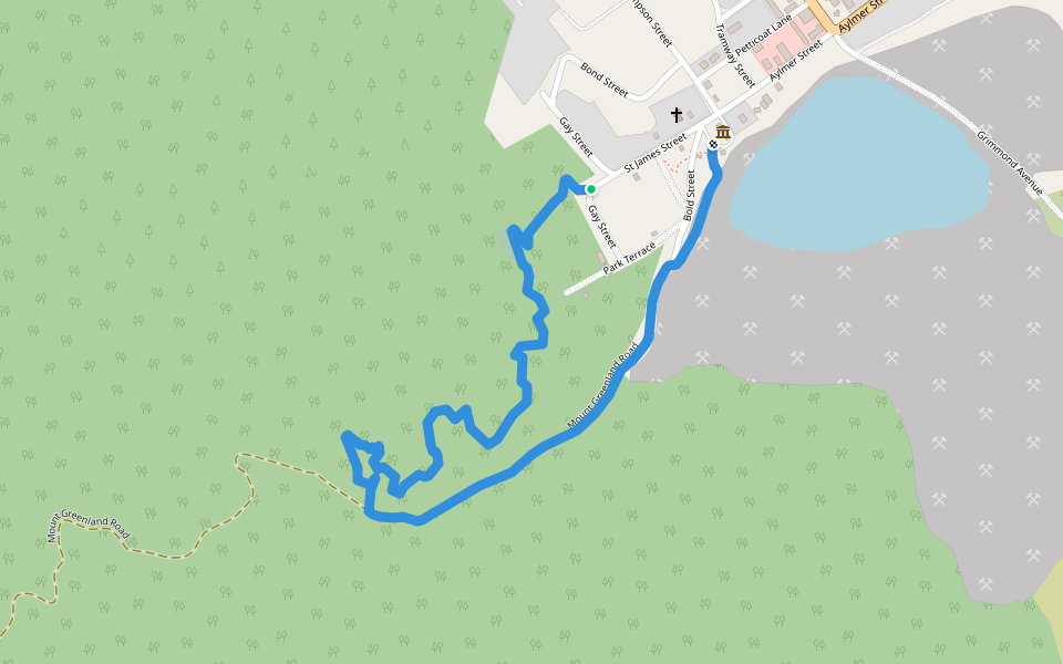 Ross Water Race Walkway walking route map in Ross