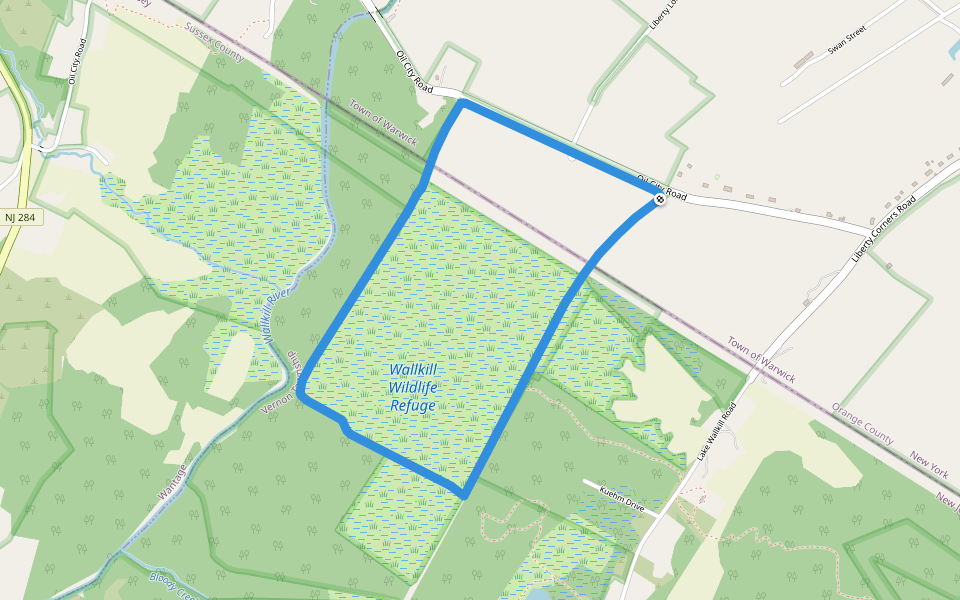 Liberty Loop Trail walking route map in Pine Island