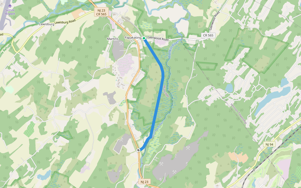 Wood Duck Nature Trail walking route map in Hamburg