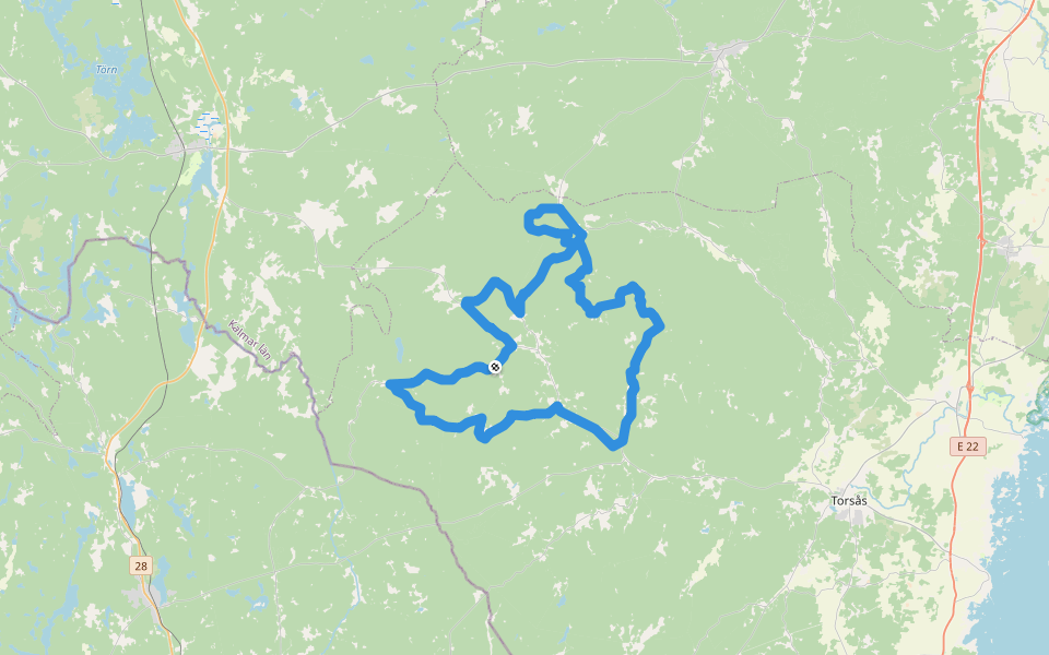 Gullaboleden walking route map in Kroksmåla