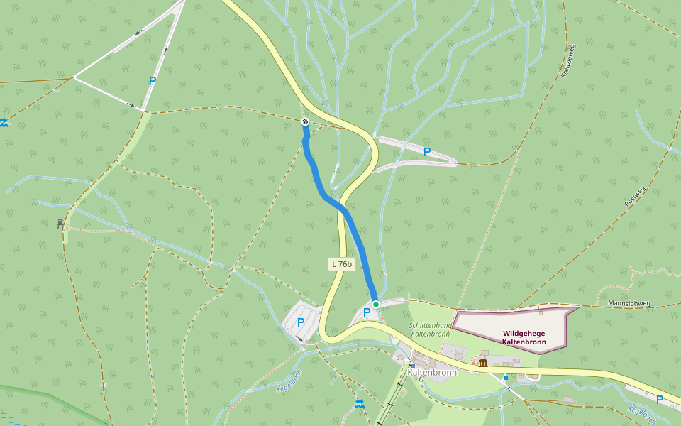 Parkplatz Kaltenbronn - Seelochweg walking route map in Gernsbach