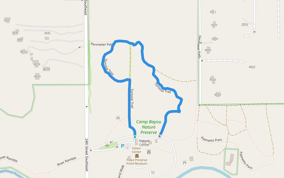 Tortoise Trail walking route map in Ruskin