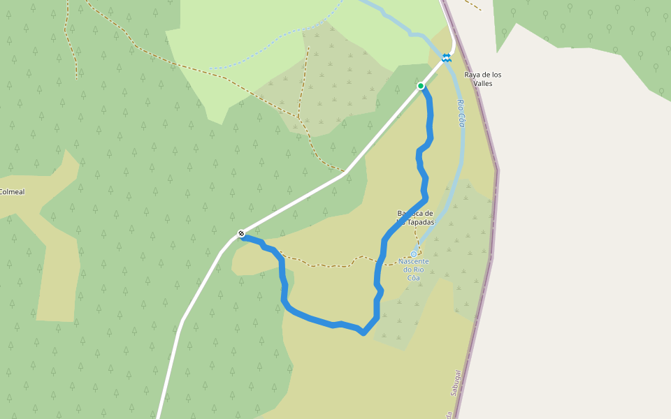 Estação da Biodiversidade de Fóios walking route map in Vale do Espinho