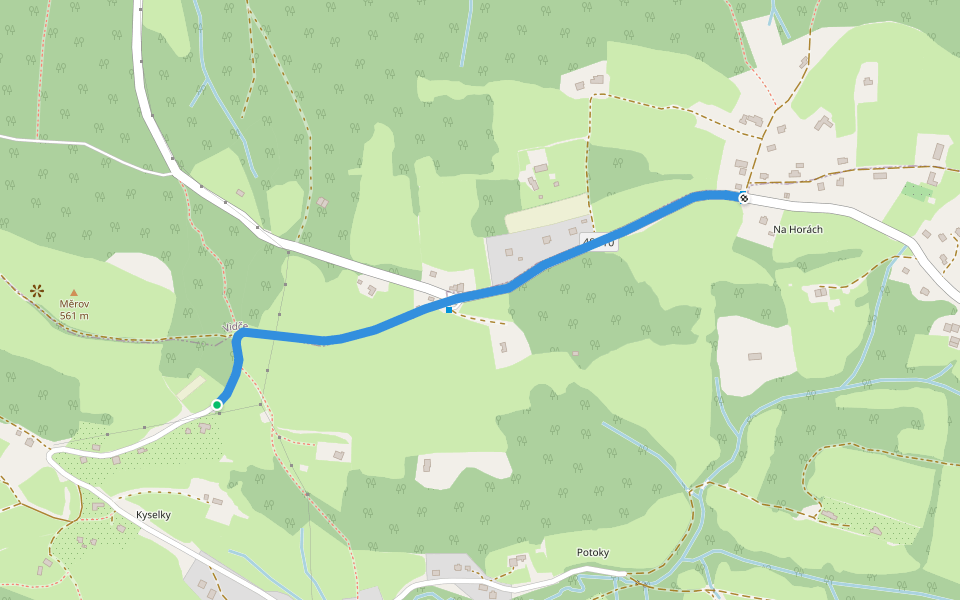 [Z] Valašská Bystřice, Na horách - Santov walking route map in Valašská Bystřice