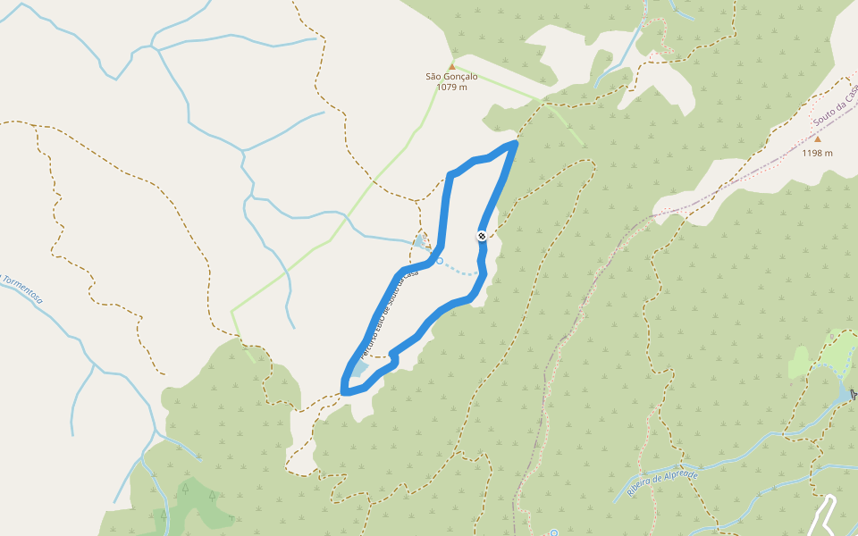 Estação da Biodiversidade de Souto da Casa walking route map in Covilhã