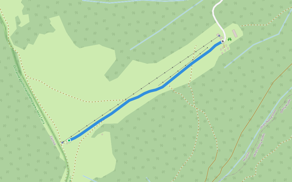 Náučný chodník Vasiľovská hoľa walking route map in Hruštín