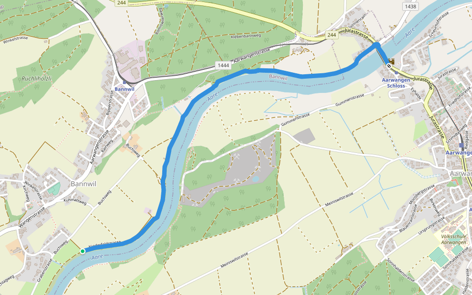 Bannwil Niederfeld / Aarwangen / Schloss? - fixme walking route map in Bannwil