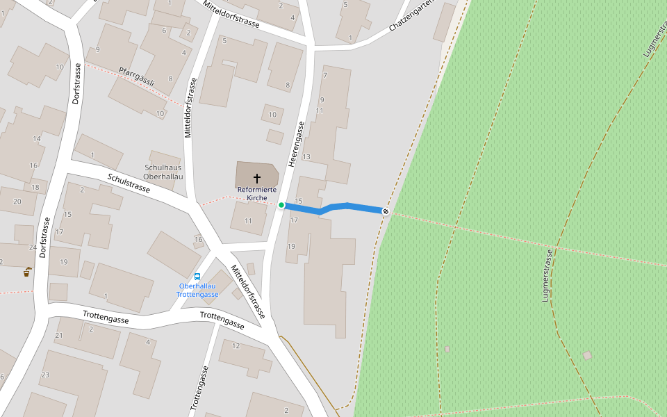 Oberhallau - Gächlingen? - fixme walking route map in Oberhallau