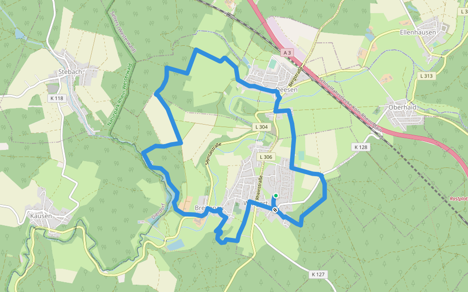 [RB6] Ransbach-Baumbach Rundwanderweg walking route map in Wittgert