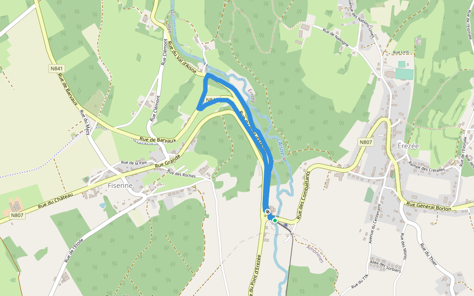 La Glacière walking route map in Érezée