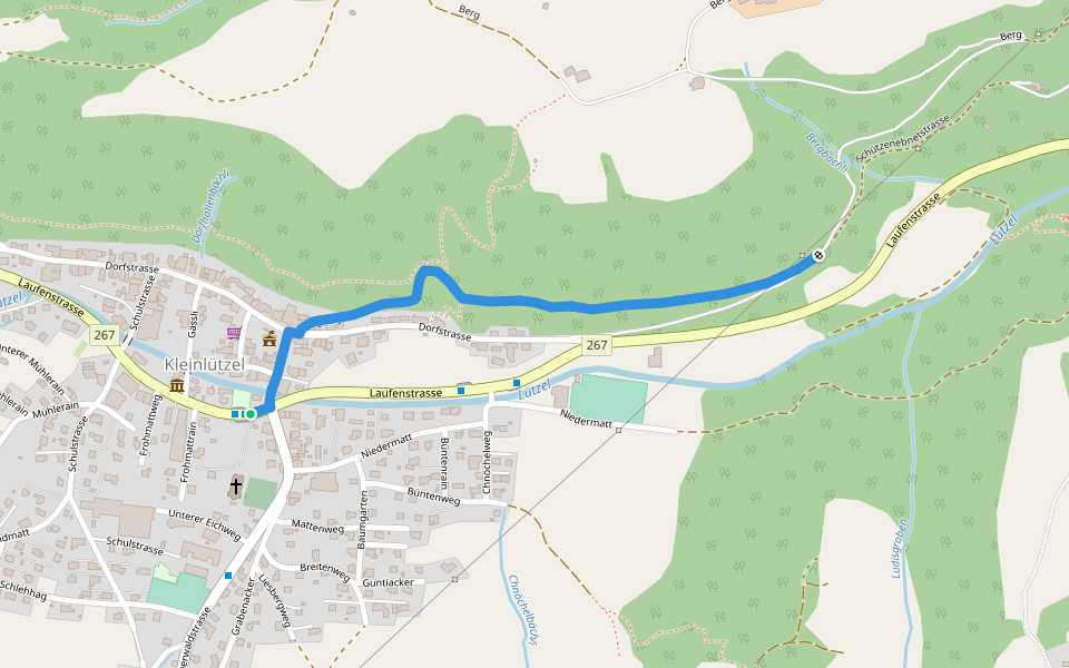 Kleinlützel - Schützenebnet? / Röschenz? / Laufen? - fixme walking route map in Kleinlützel