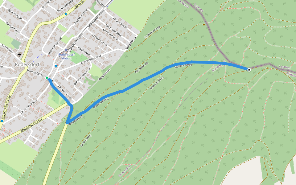 Rodersdorf - Mariastein? - fixme walking route map in Rodersdorf