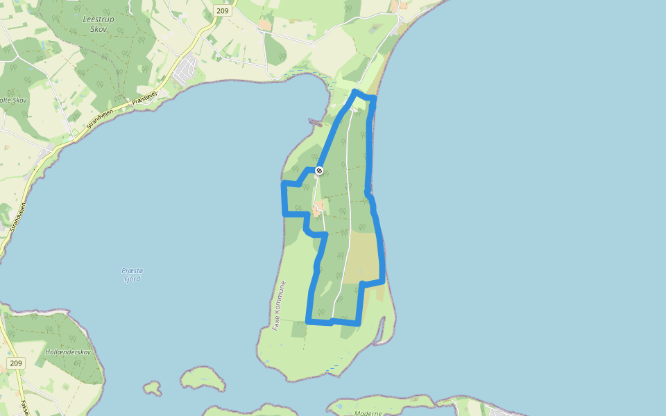 Feddet rundtur walking route map in Faxe