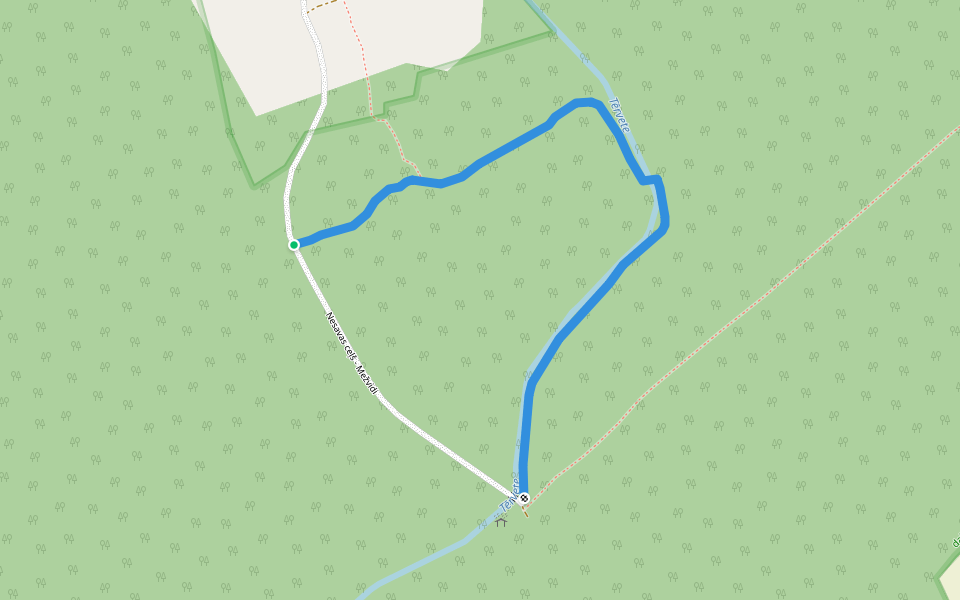 Ukru gāršas - Mežvidu taka walking route map in Tērvete