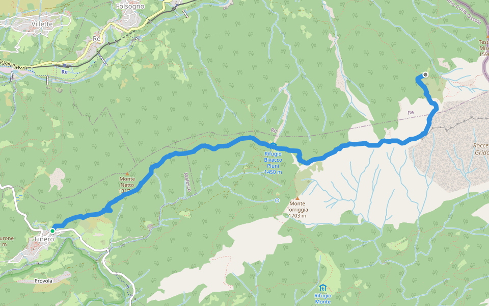 S18 Finero Alpe Pluni Pian di Strii Alpe L'Alpino Hiking Trail