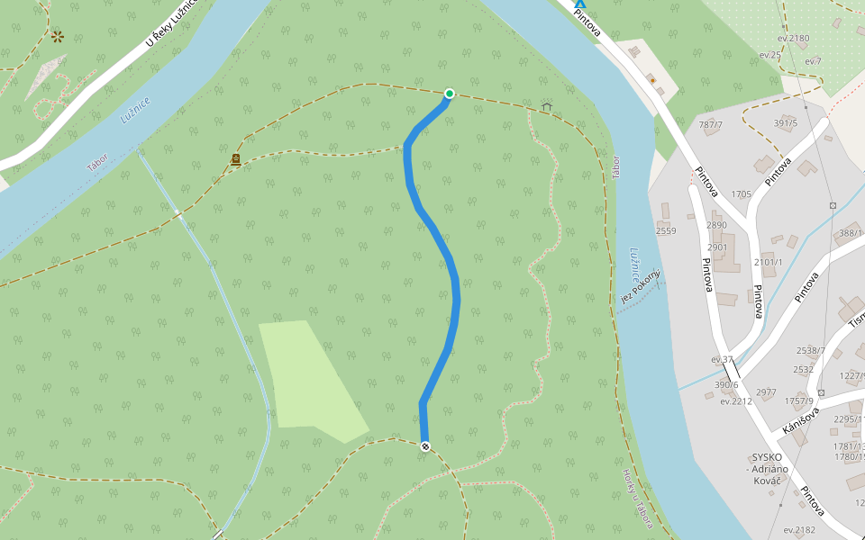 [Ž] Malý okruh walking route map in Tábor