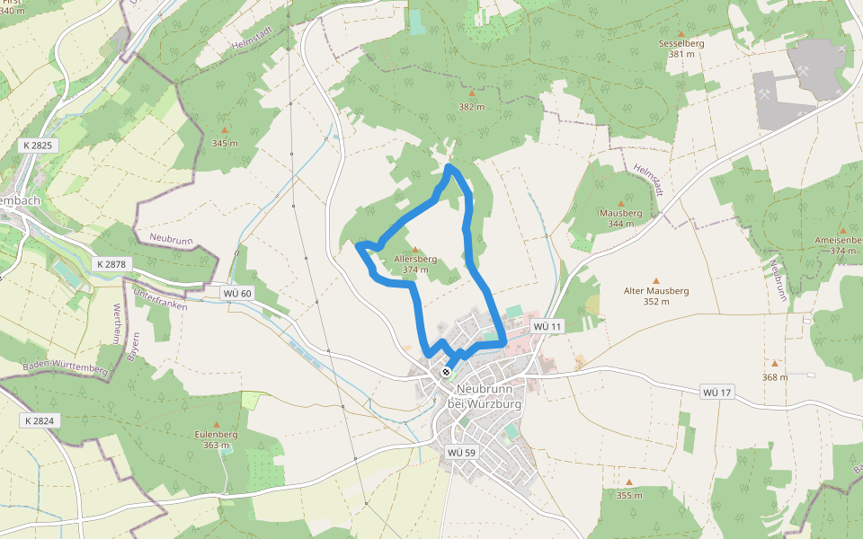 Wandern & Nordic Walking rund um Neubrunn - Allersberg walking route map in Neubrunn