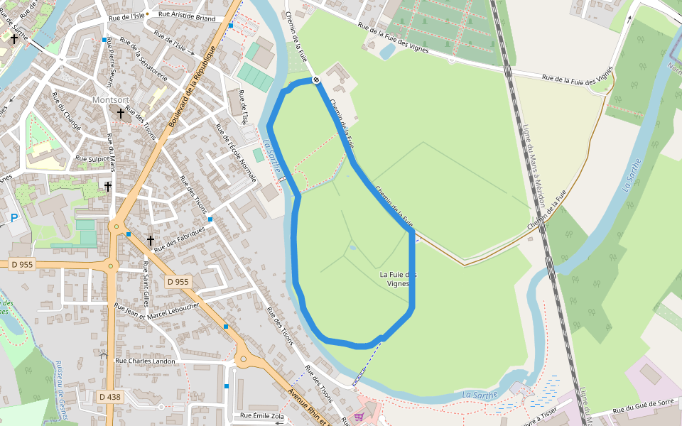 La Fuie des Vignes - Boucle 2 walking route map in Alençon