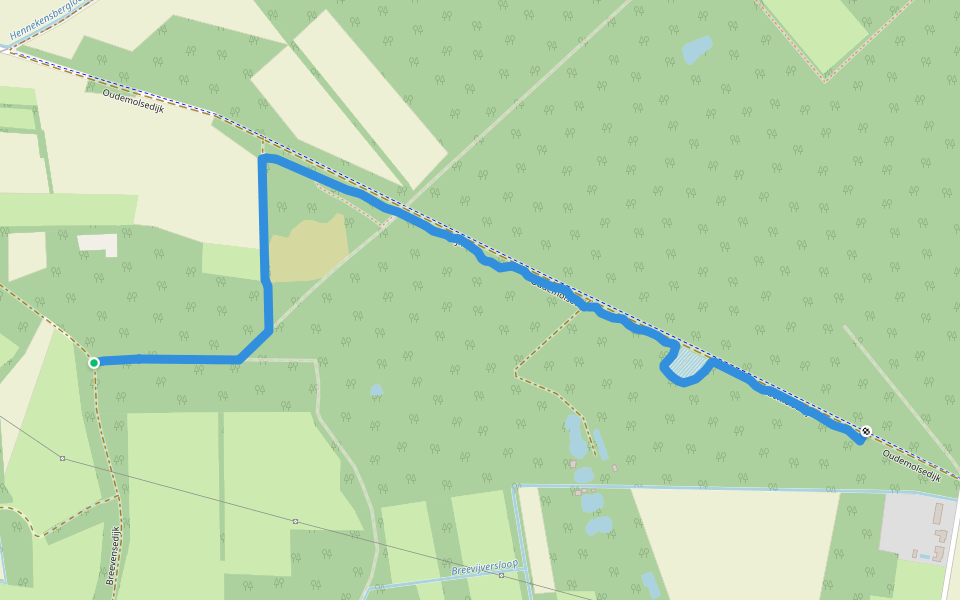 Natuurpad Breeven walking route map in Geel