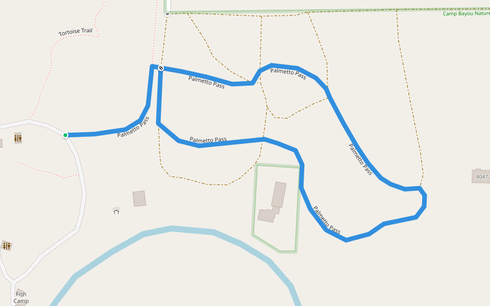 Palmetto Pass walking route map in Ruskin