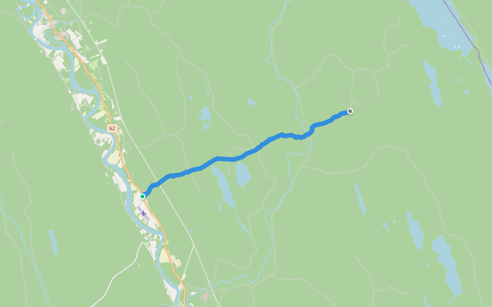 Backaleden walking route map in Backa