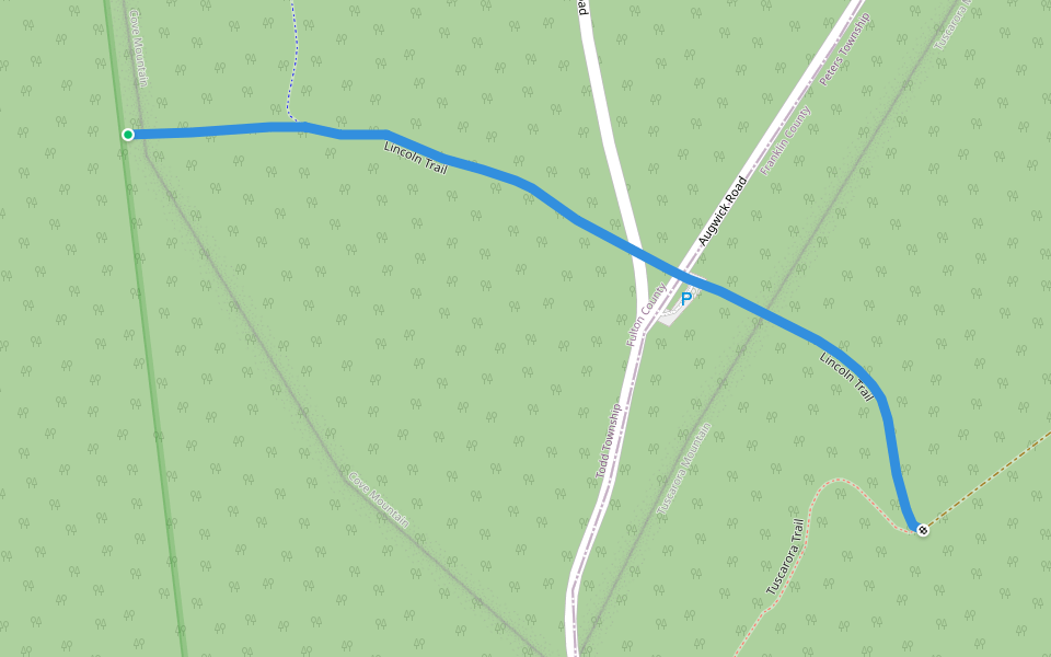 Lincoln Trail walking route map in McConnellsburg