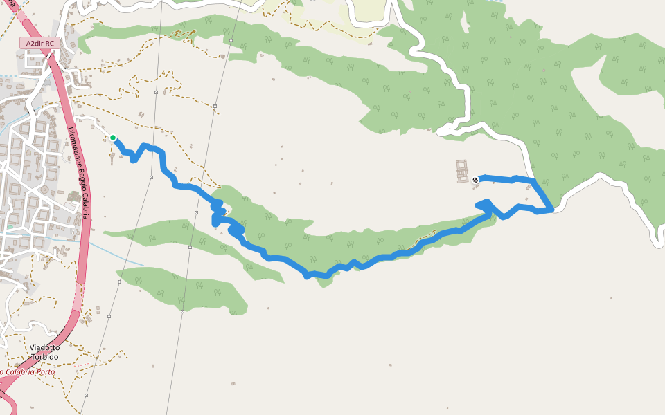 Sentiero dello Spirito walking route map in Reggio Calabria