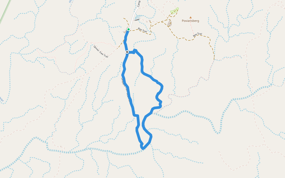 Leopard Trail walking route map in Rooiklip