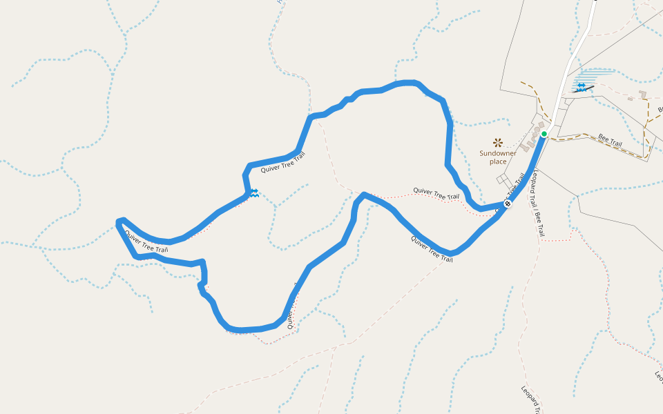 Quiver Tree Trail walking route map in Rooiklip