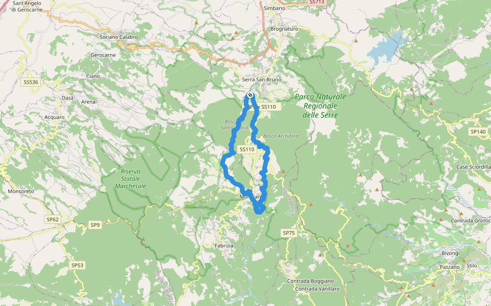 Sentiero Frassati walking route map in Certosa