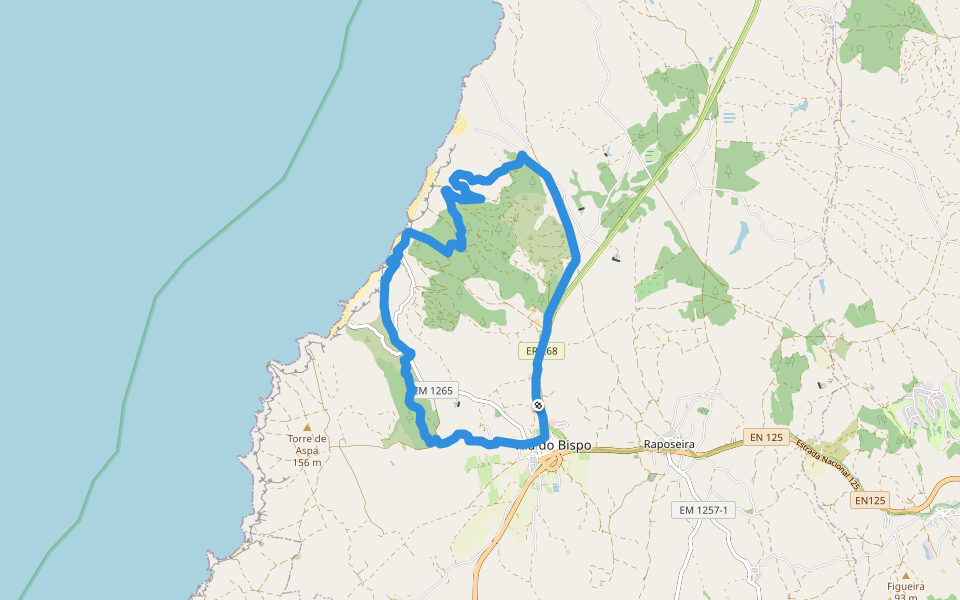 Cordoama (longo) walking route map in Vila do Bispo