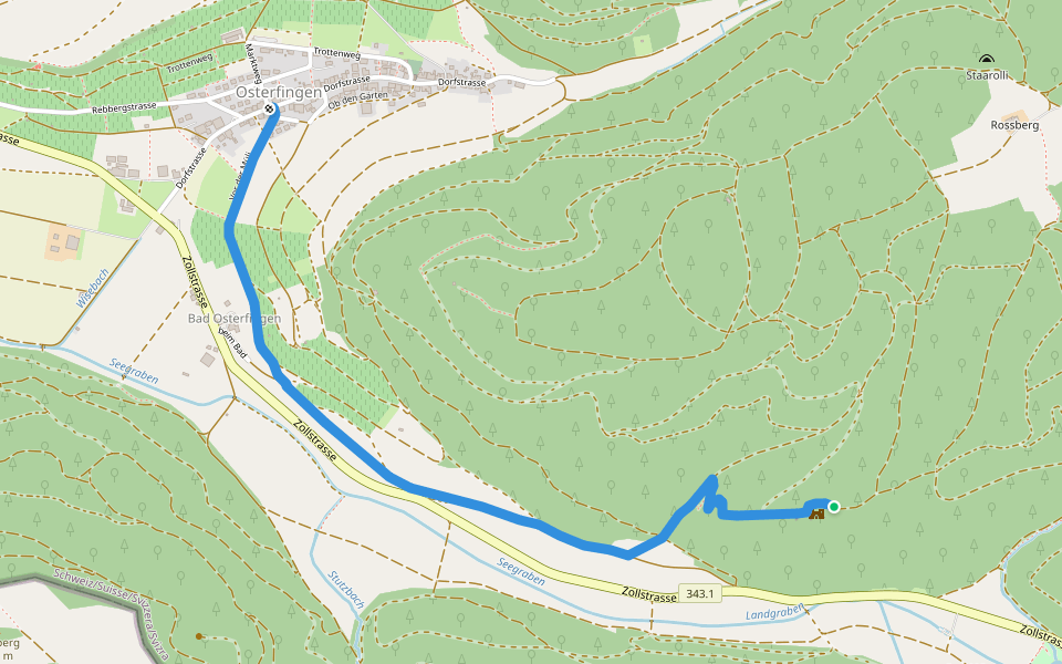 Ruine Radegg - Osterfingen walking route map in Wilchingen