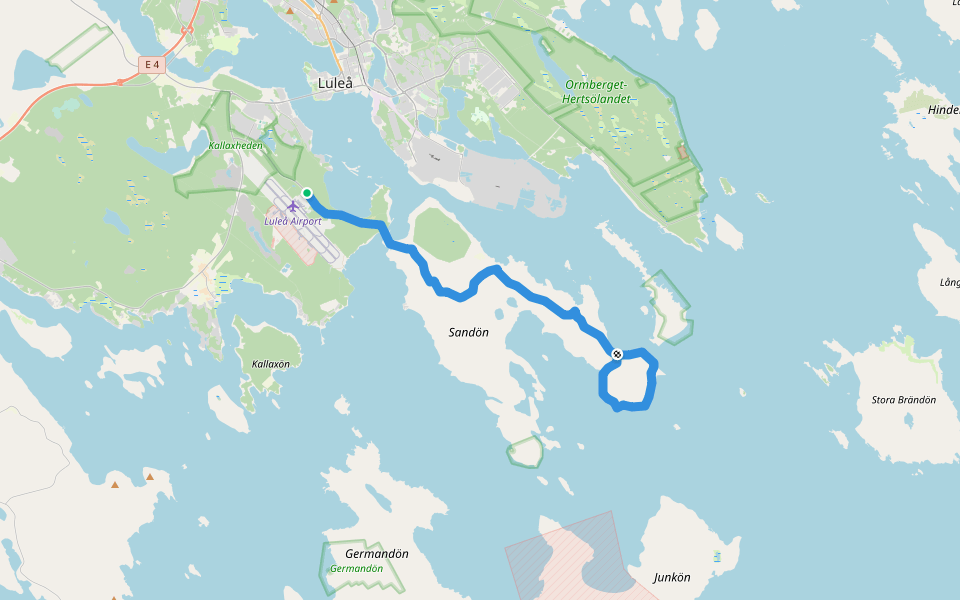 Skärgårdsleden walking route map in Luleå