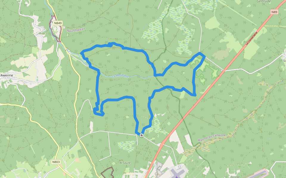 4. Bilaude walking route map in Saint-Hubert