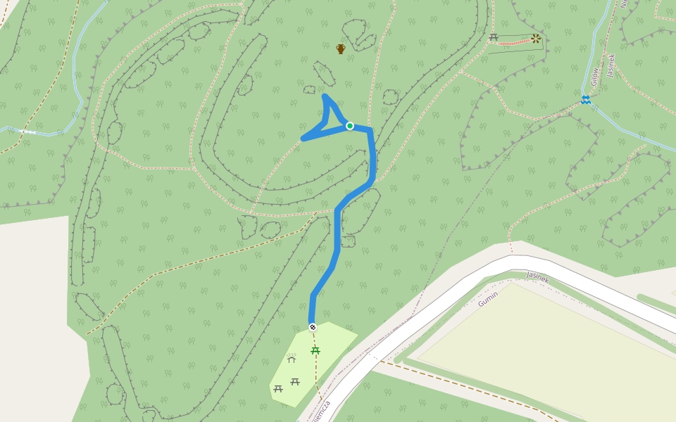 Ścieżka archeologiczna walking route map in Gilów