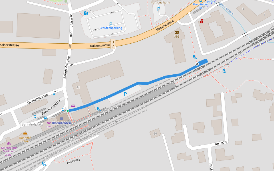Rehinfelden - ? walking route map in Rheinfelden