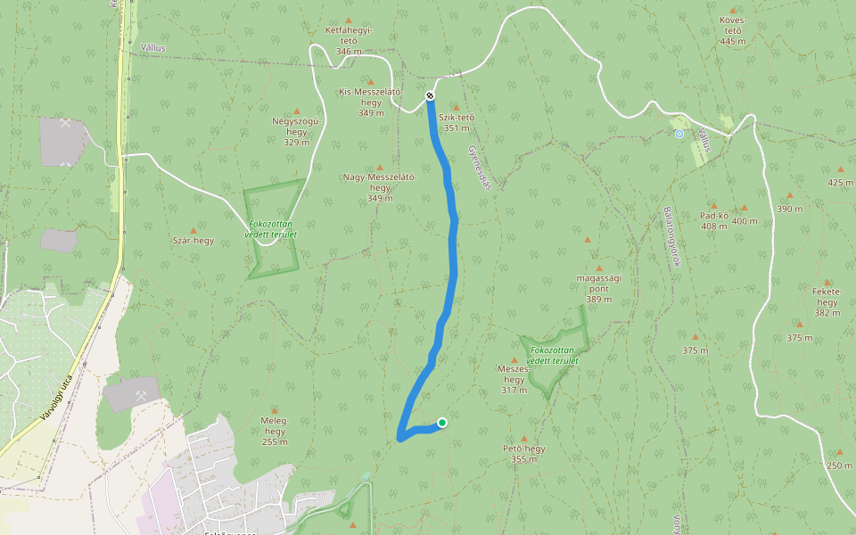 K+ walking route map in Gyenesdiás
