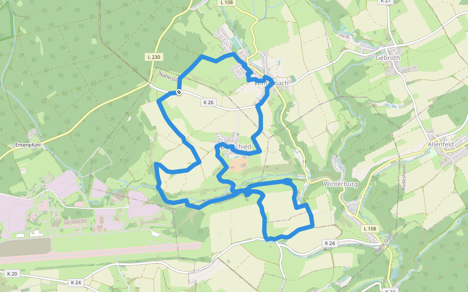 DVV Soonwald Panoramarunde 11 walking route map in Ippenschied