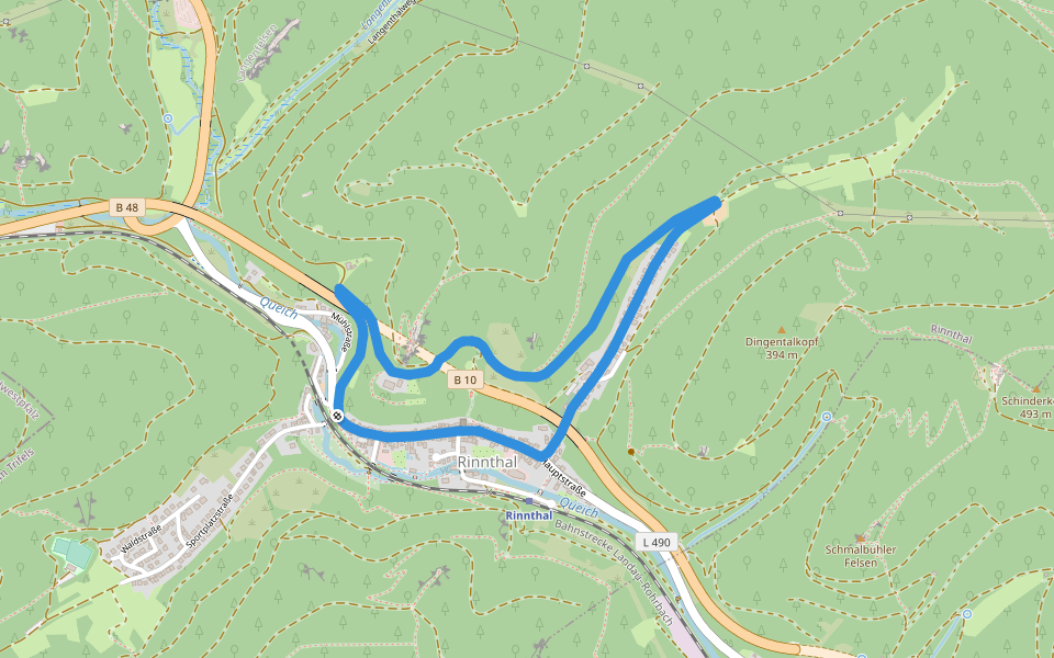 Maronenweg Rinnthal walking route map in Rinnthal