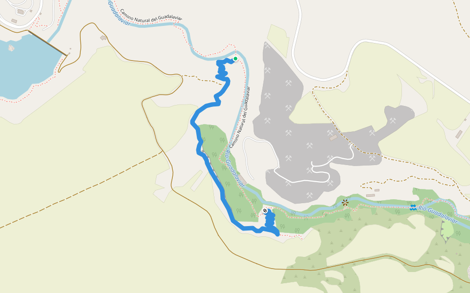 Camino Natural del Guadalaviar walking route map in Teruel