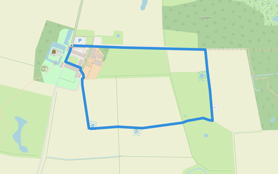 Skovsgaard - Agerlykke walking route map in Rudkøbing