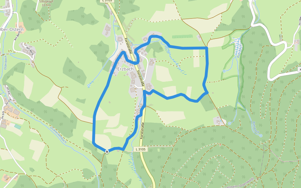 Circular hiking trail Erzbach 1 Reichelsheim (Odenwald), Hessen Pacer
