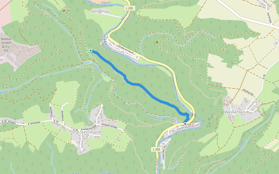 Anxbach Höhenweg walking route map in Sankt Katharinen (Landkreis Neuwied)