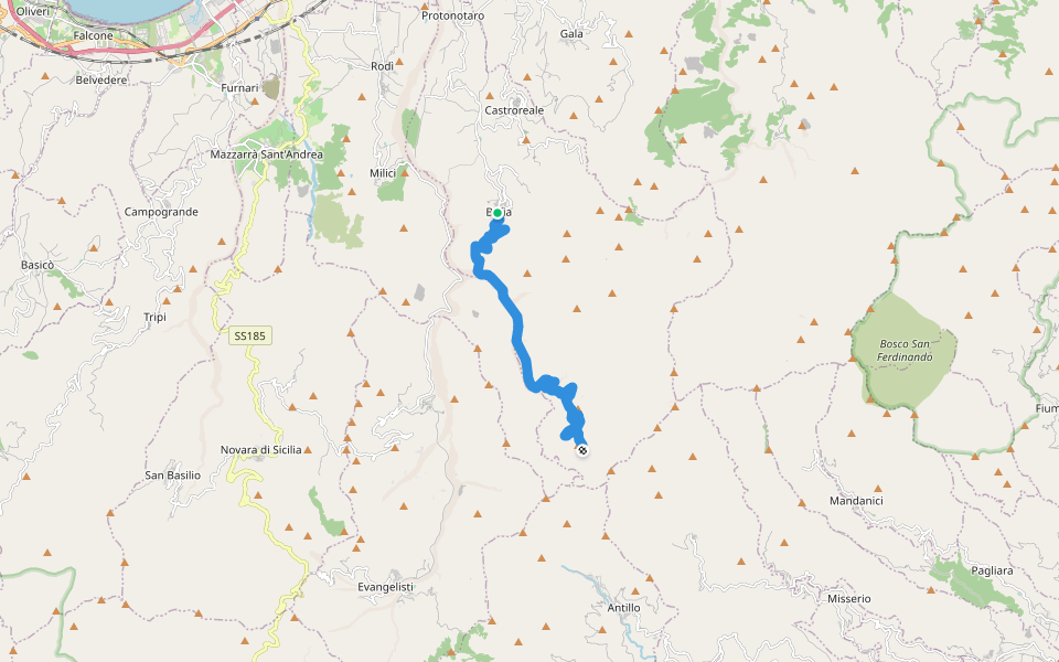 Bafia Pizzo Daini S.I. walking route map in Bafia