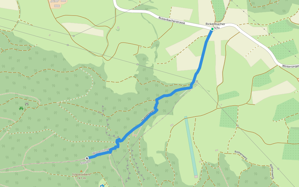 Rickenbacherhöchi - Sissacher Flue? - fixme walking route map in Wintersingen