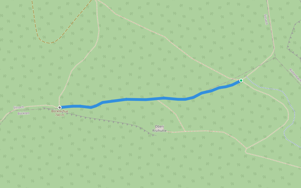 Böckterflue - Rickenbacherflue? - fixme walking route map in Böckten