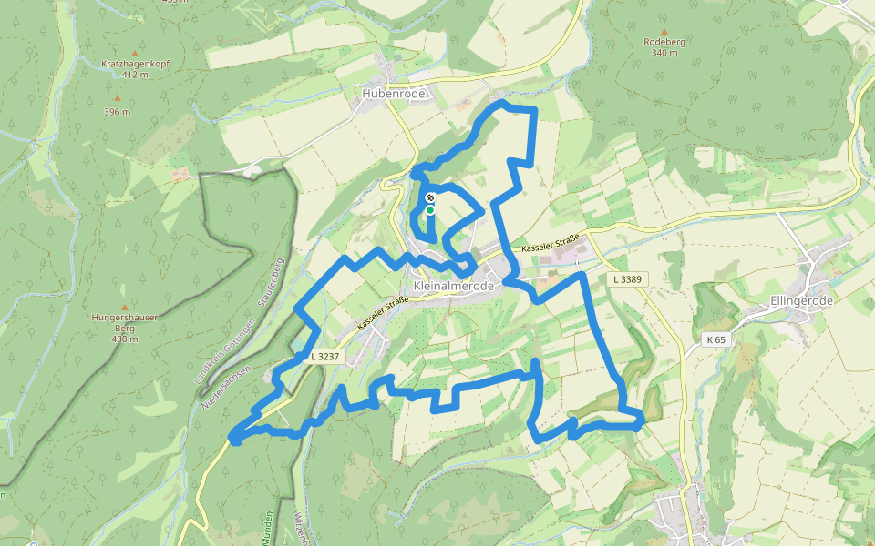 Premiumweg P 25 Kleinalmerode walking route map in Witzenhausen